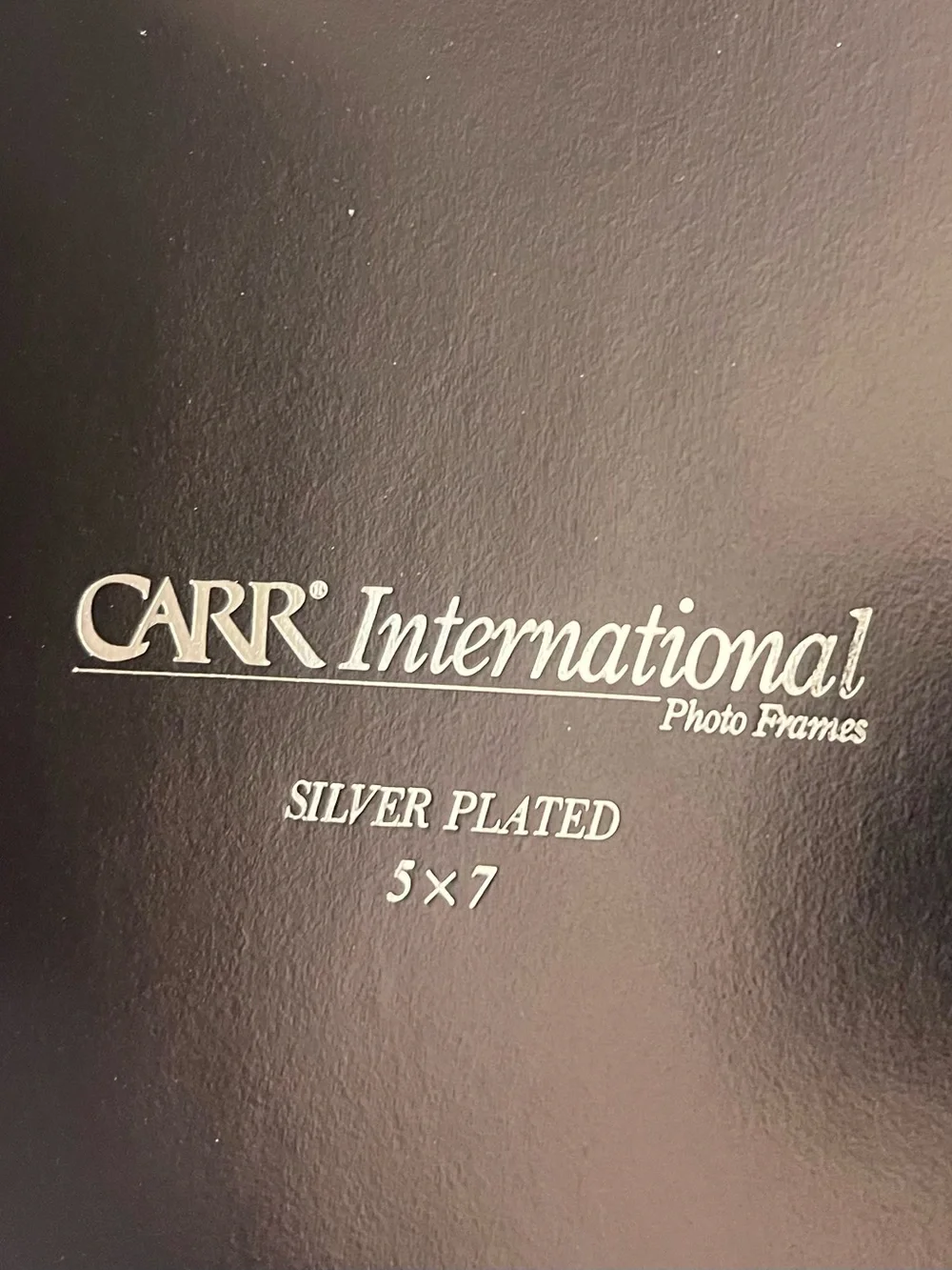 Vintage Carr International Silver Plated 5x7 Ornate Picture Frame